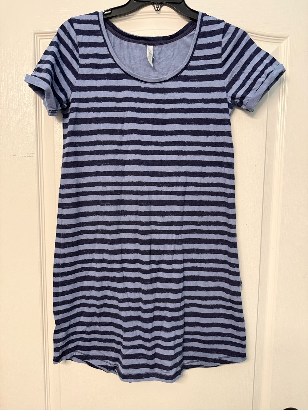 Nordstrom Moonlight Sleep Shirt Women’s Small Blue Striped Knit Nightgown Soft
